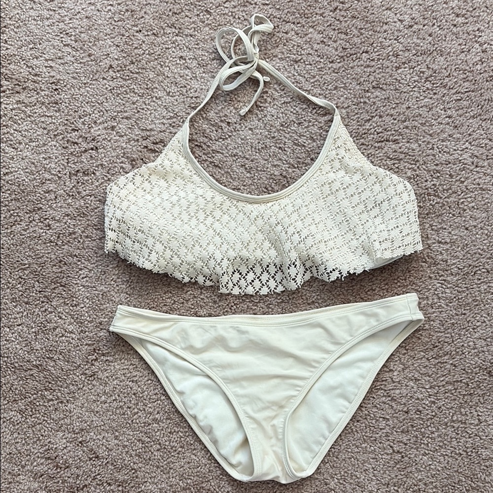 White Lace Bikini Set